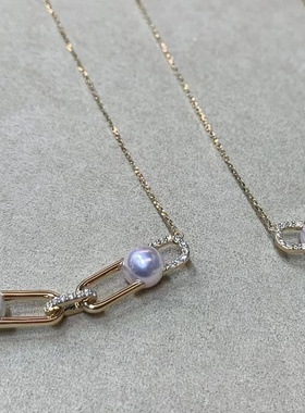 T家同款回形针双扣项链