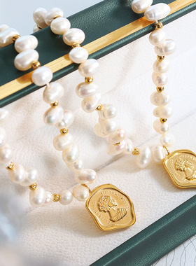 复古锁骨链不掉色不规则