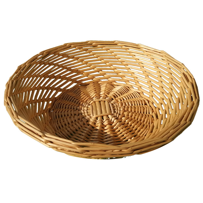 藤编馒头筐水果盘家用编织放馍篮子酒店桌面圆形面包收纳篮砂锅托,淘宝优惠券,粉丝福利购,淘宝优惠卷