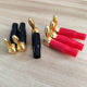 Pure copper 4mm banana plug L-shaped 90 degree elbow non-destructive