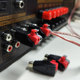 Amplifier speaker audio red white yellow connector rca solderless head lotus head AV plug connector video head
