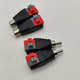 Amplifier speaker audio red white yellow connector rca solderless head lotus head AV plug connector video head