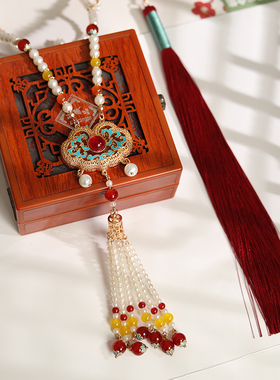 汉服明制晚明璎珞红色马面裙项链