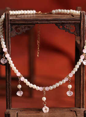 明制坦领复古简约旗袍项链软璎珞