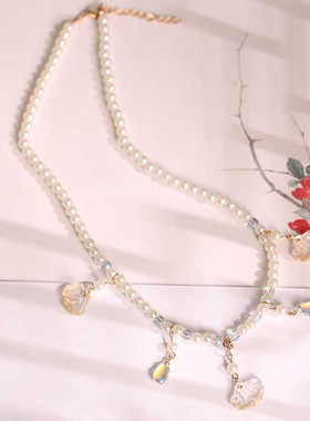 古风项链银杏叶软璎珞明制坦领配饰项圈汉服百搭仙气少女唐风流苏