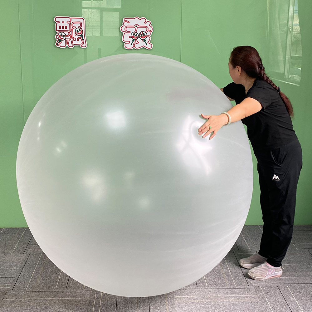 72寸130克白色可吹1~1.5米户外升空飞天气象气球超大白球大型活动-图2