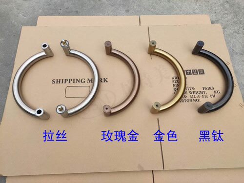 柏诗美包邮办公室餐厅KTV商铺玻璃门拉手304不锈钢半圆把手PA-626 - 图1