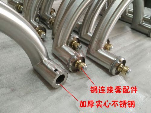 柏诗美包邮办公室餐厅KTV商铺玻璃门拉手304不锈钢半圆把手PA-626 - 图2