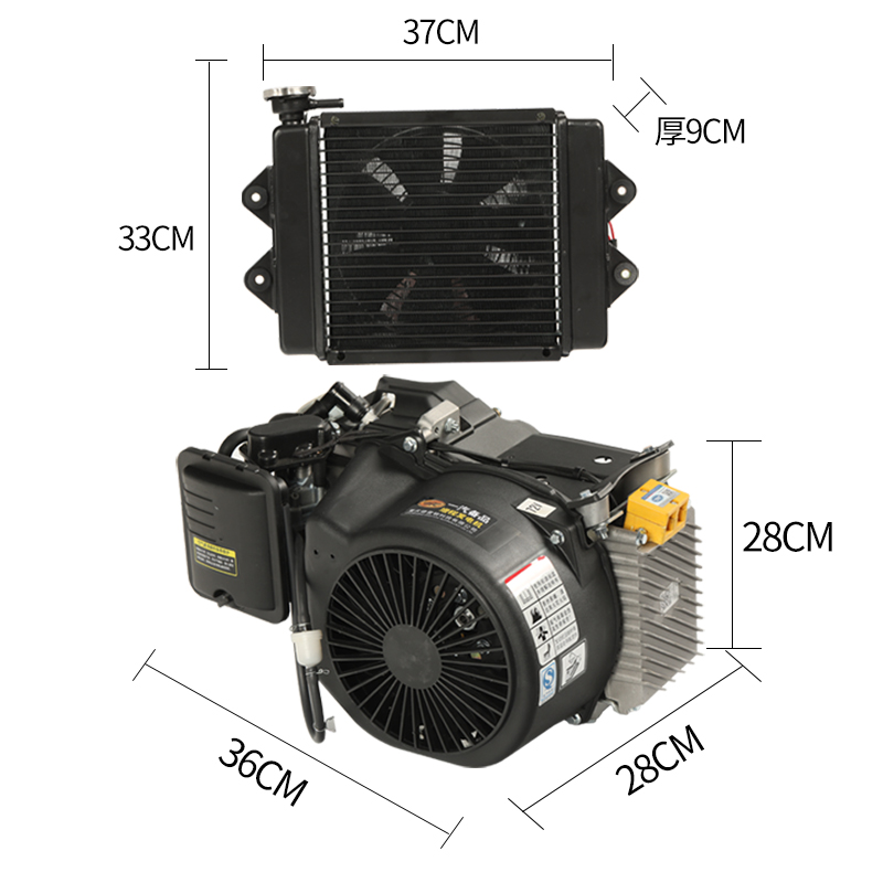 锂电池专用电动三轮四轮轿车48V60V72V智能变频增程器发电机水冷 - 图2