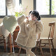 Autumn and winter Korean style new bear ears hooded fur jacket