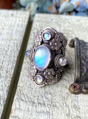 LunaWitch|天然月光石戒指