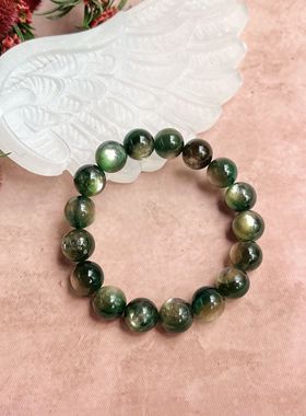 森林女王天然绿锂云母手链