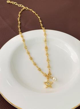 五角星链条项手日韩高级感