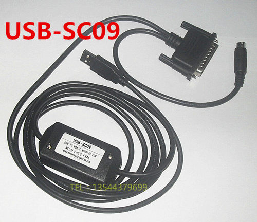 USB/RS422适用三菱PLC FX1S/1N/2N/A/FX2系列PLC编程电缆USB-SC09 - 图3