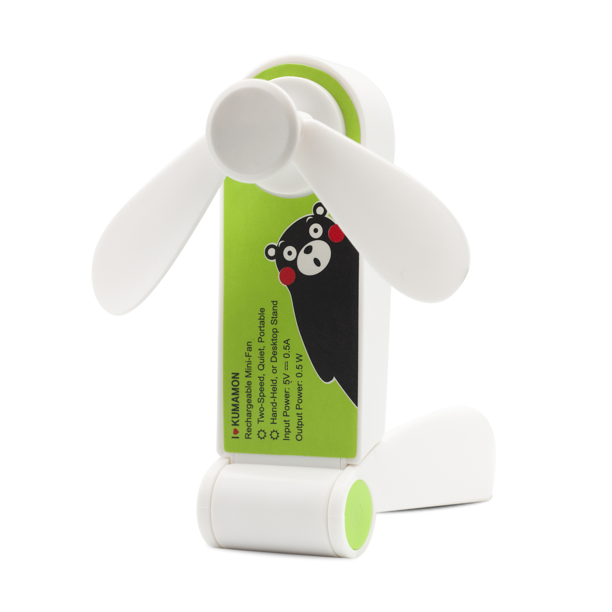 特价日本正版熊本熊小风扇迷你风扇USB风扇静音 kumamon充电扇子 - 图3