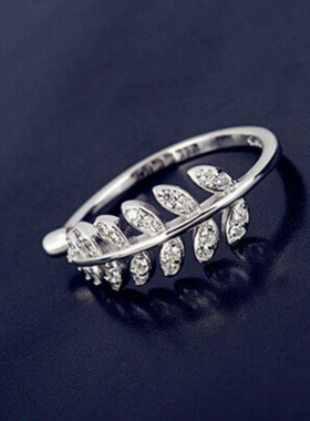 日韩个性唯美简约s925树叶饰品