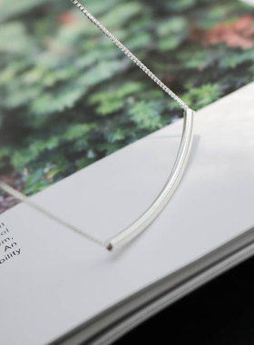 s925时尚简约几何女清新短项链