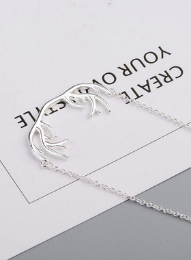 礼物磨砂鹿角甜美风短款饰品吊坠