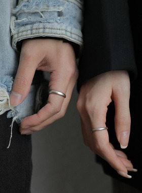 小张的故事S925纯银情侣戒指对戒