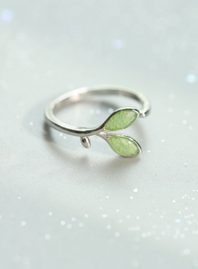 日韩简约小清新s925少女风戒指