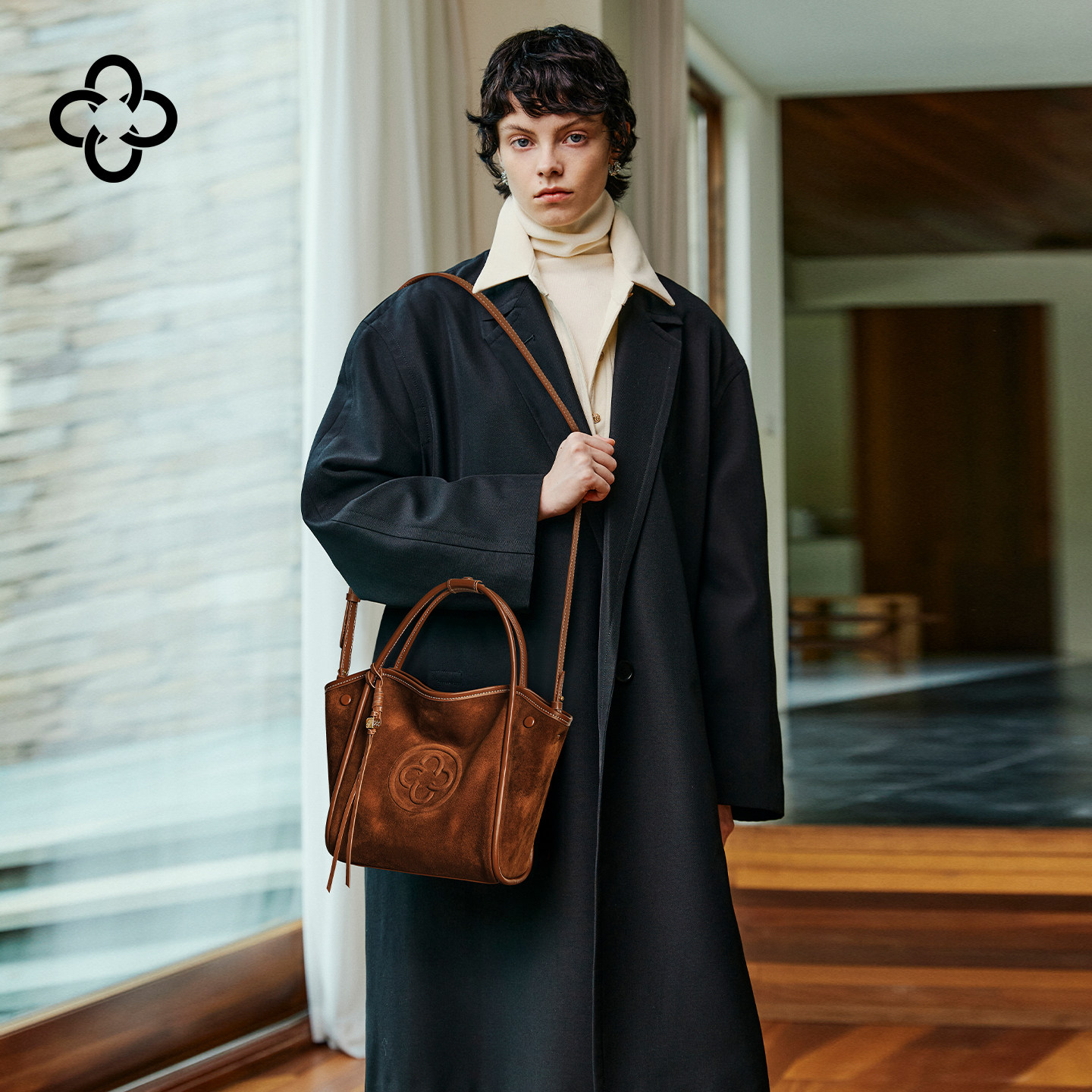 CASSILE卡思乐女包羊皮绒面手提小包菜篮包复古流苏单肩斜挎包XS,淘宝优惠券,粉丝福利购,淘宝优惠卷