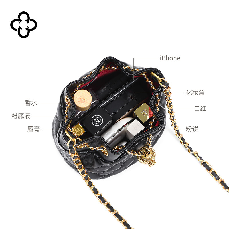 cassile卡思乐金球小香风女水桶包 cassile卡思乐水桶包