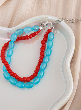 女式手工串珠手链简约百搭小众品