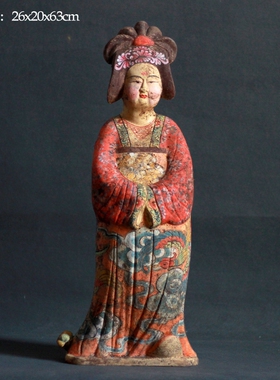 唐三彩陶仕女俑中式摆件商务礼品