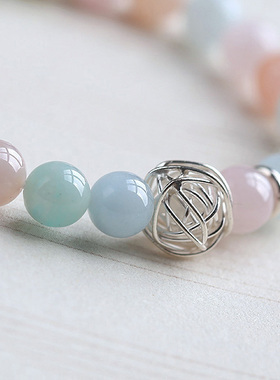 糖果色摩根石女生文艺手链礼物