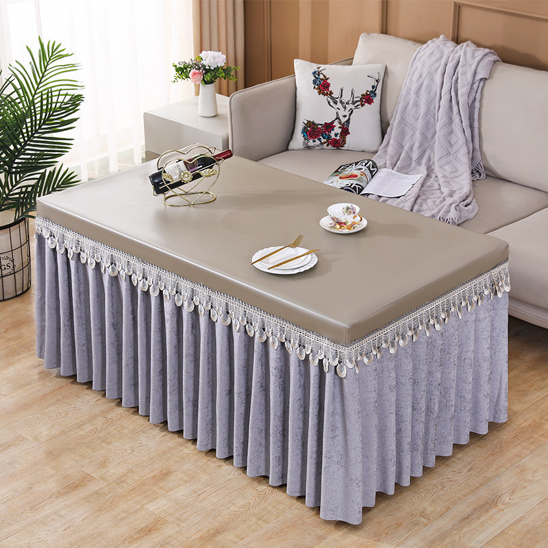 茶几防水防油桌桌布罩烤火桌罩长方形防尘皮罩垂纱电炉罩取暖桌罩,淘宝优惠券,粉丝福利购,淘宝优惠卷
