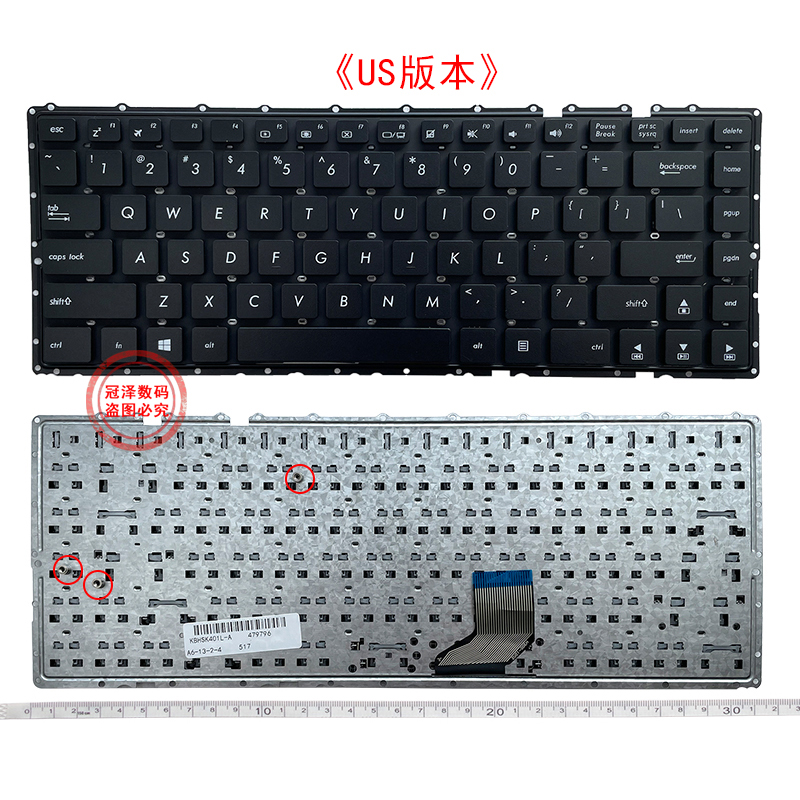 适用于ASUS 华硕 K401L A401 A401L K401 K401LB 笔记本键盘A400U - 图0