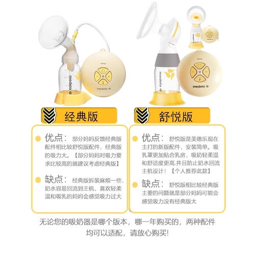 Medela美德乐配件双边丝韵翼舒悦版单边丝韵致韵享韵电动吸奶器 - 图1