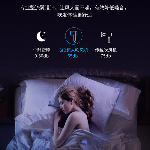 超人电吹风机冷热风家用不伤发强风速干大功率负离子电吹风筒 - 图2