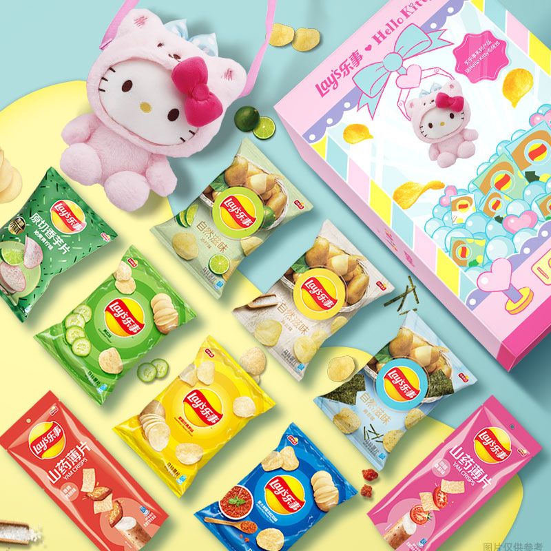 赠公仔 640g 跨界联名定制薯片礼盒 Kitty Hello X 乐事 数量有限 赠公仔 640g 跨界联名定制薯片礼盒 Kitty Hello X 乐事 数量有限