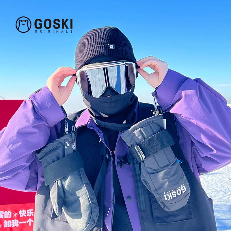 GOSKI滑雪护腕手套防水保暖防护手腕防水加棉透气手套新款2324 - 图0