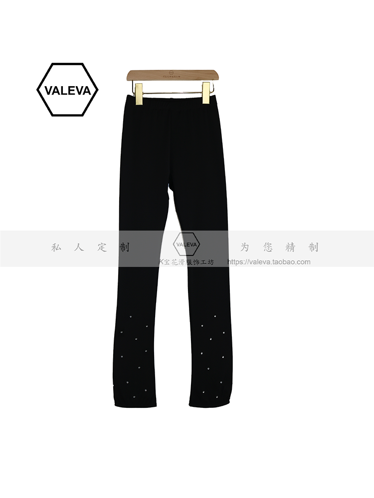 VALEVA花样滑冰服儿童成人滑冰训练服裤薄厚加绒裤带钻定制 - 图1