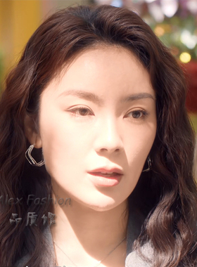 绽放的许开心黎笑笑于欣禾同款耳环高级感小众多层不规则耳扣耳饰