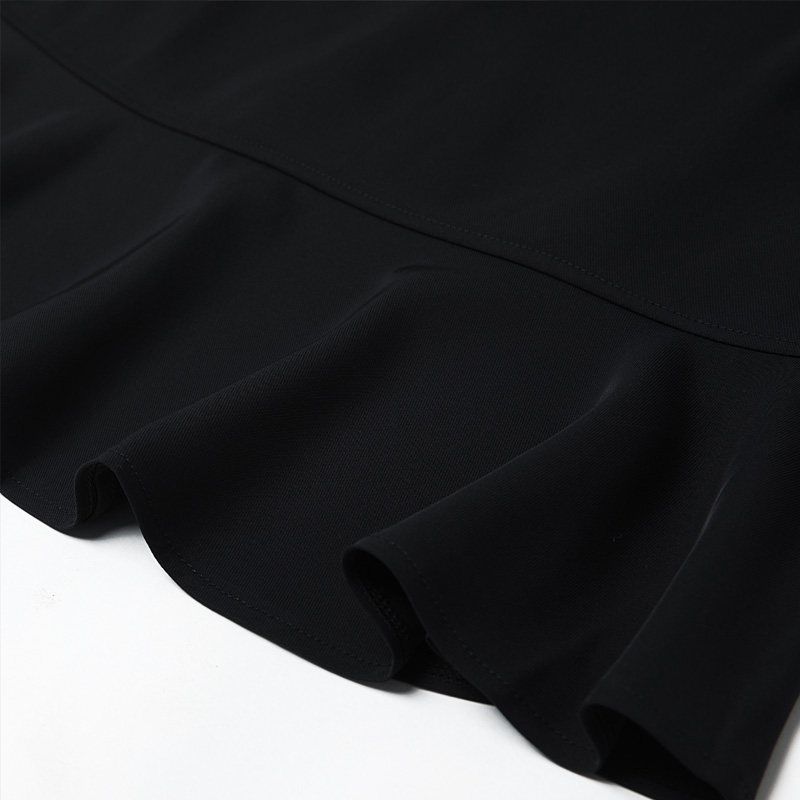 黑色春秋新款韩版高腰气质鱼尾裙 范茜玟服饰半身裙