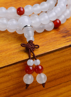 保平安手链串节日甜美风京白玉