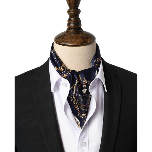 真丝丝巾小方巾围巾男士围脖脖子西装领巾西服秋冬季薄款男式丝绸 - 图0