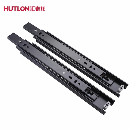 汇泰龙阻尼轨道抽屉缓冲侧装滑道旗舰店三节导轨重型滚珠静音滑道 - 图3