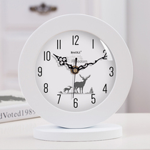 Bao Lieu style minimalist seat clock Living room Creative modern table clock hanging swing piece Bedroom mute headboard clock clock table