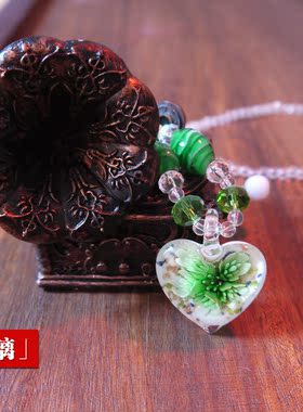 中国宝玉 玲琅玉铺 时尚毛衣链大吊坠装饰品收藏挂件项链《琉璃》