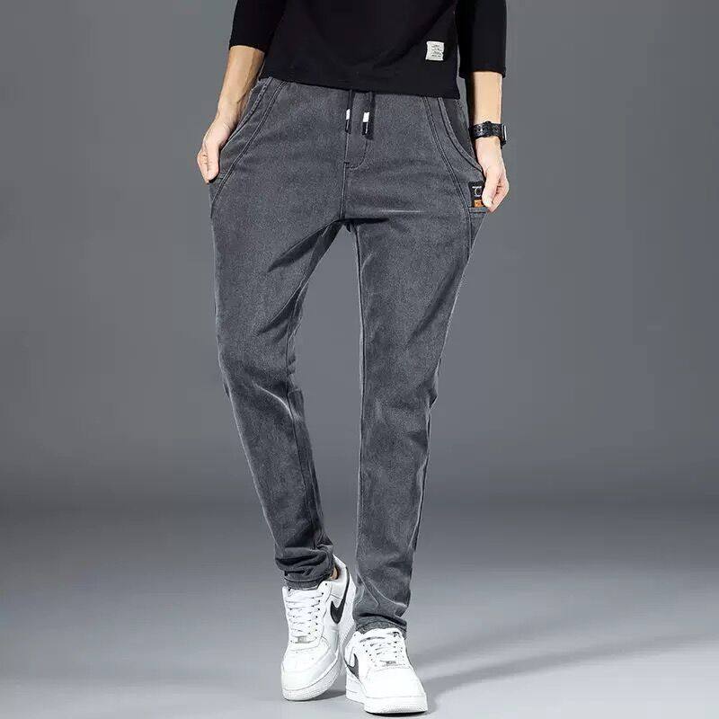 松紧腰牛仔裤男宽松大码哈伦裤春秋夏季新款九分休闲长裤2023潮流,淘宝优惠券,粉丝福利购,淘宝优惠卷