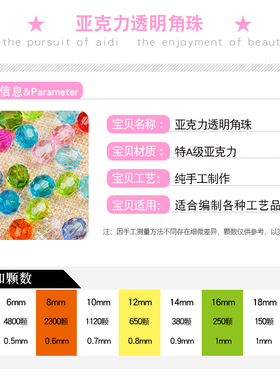 diy透明亚克力手工散珠