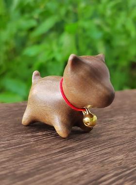 檀木小摆件可爱卡通桌面