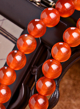 天然红玛瑙108粒佛珠佛珠手链