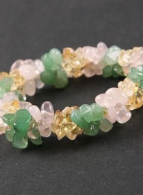 天然东陵玉黄水晶粉晶天然水晶