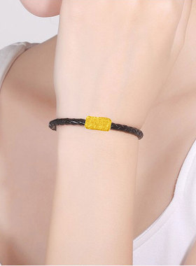 转运珠手绳吊坠李福记足金999