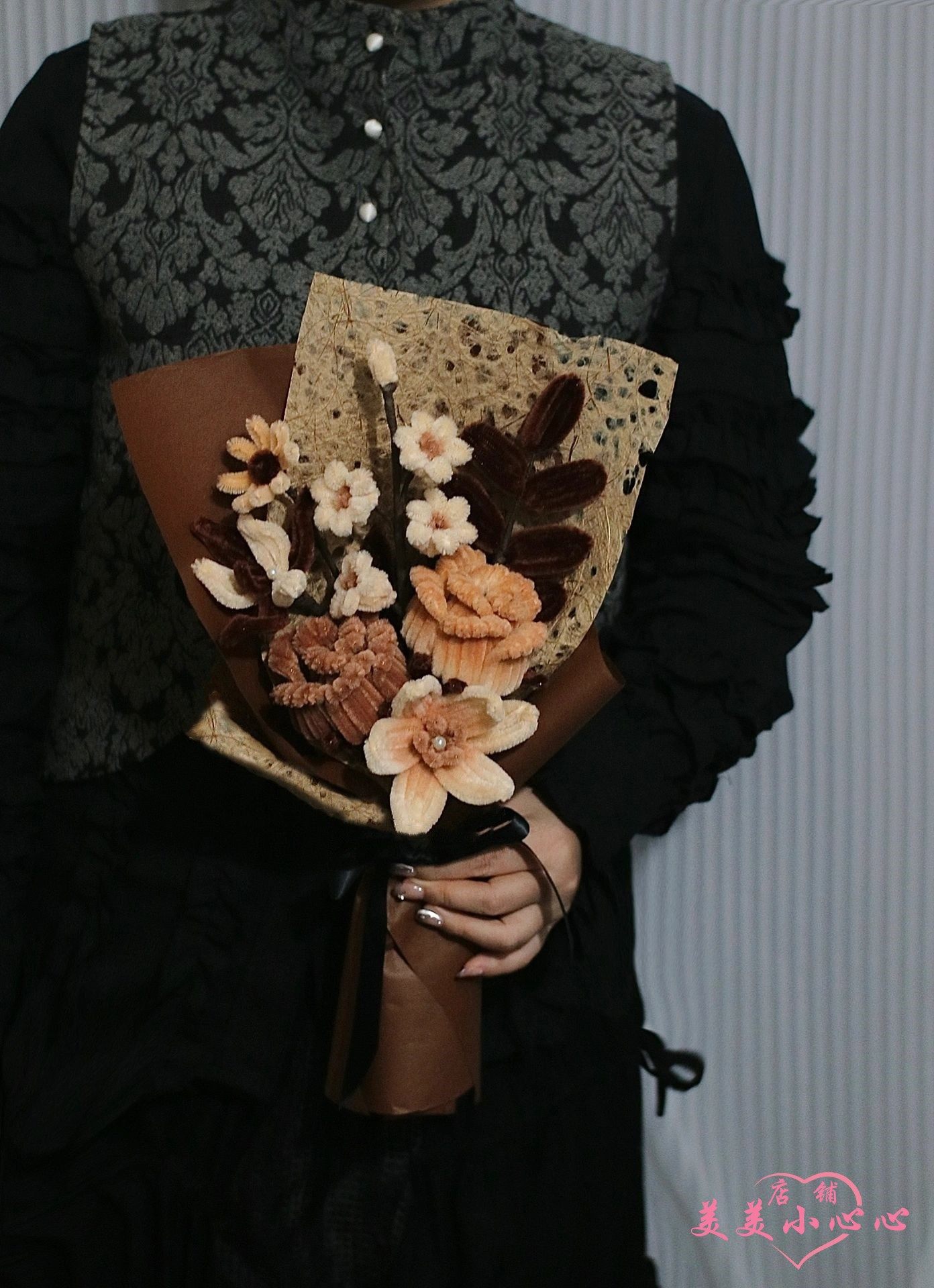 情人节扭扭棒复古干枯百合玫瑰花束手工自制作编织diy材料包礼物,淘宝优惠券,粉丝福利购,淘宝优惠卷